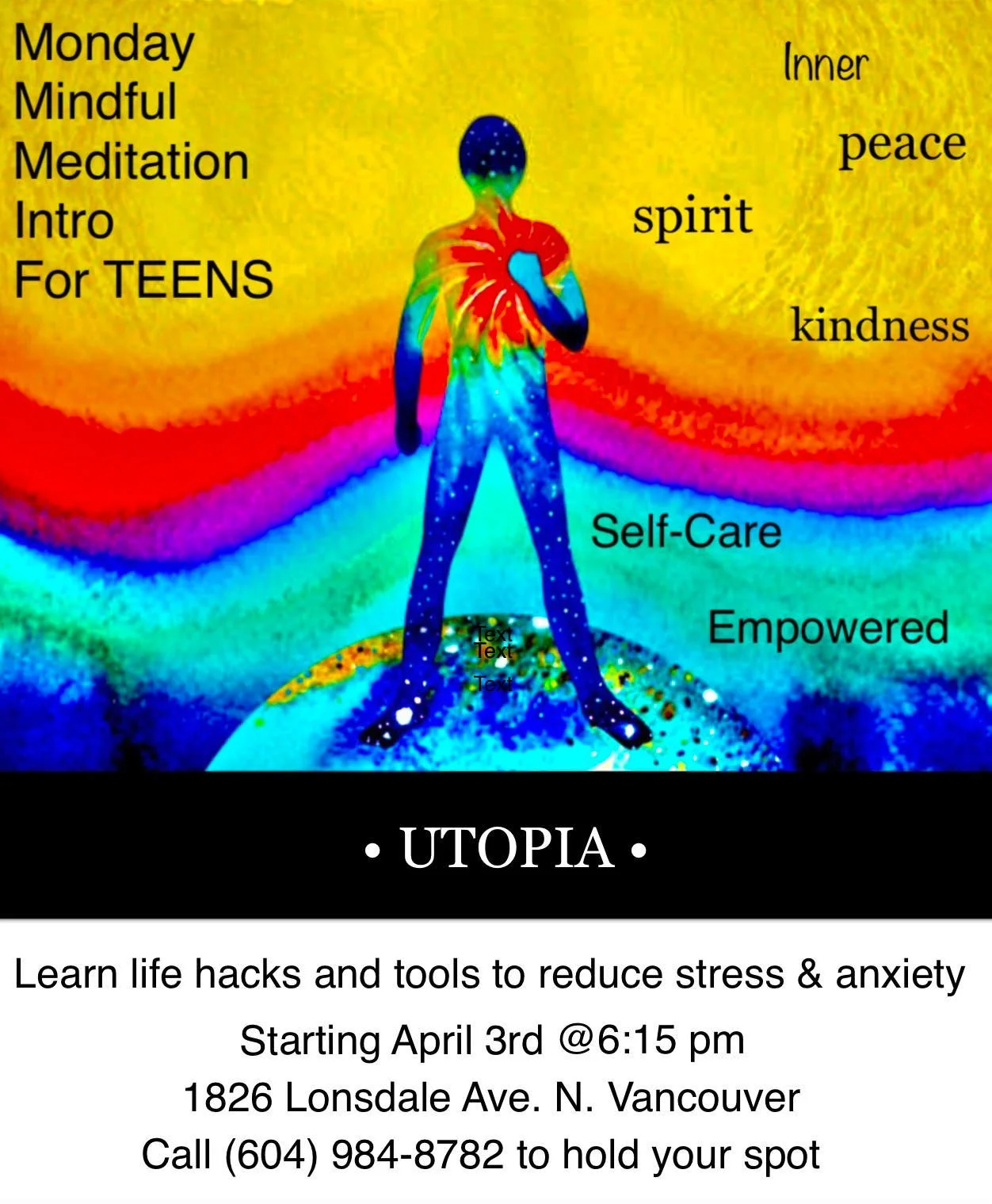 Mindful meditation for teens at Utopia Store North Vancouver — ages 13 to 18